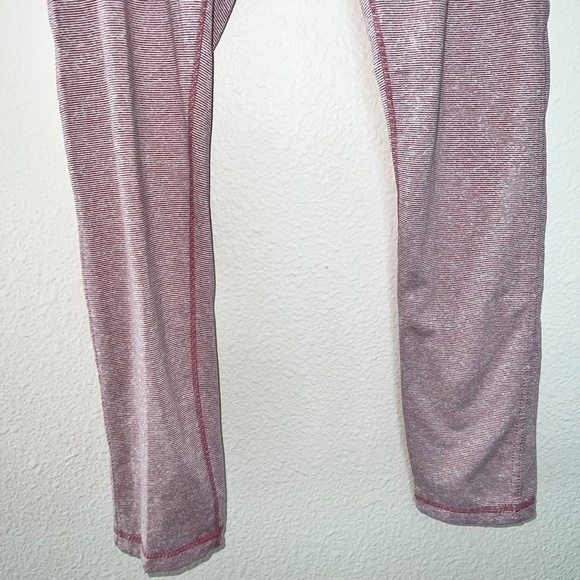 Dankin Red White Striped high Waisted Pocket Leggings size small - Picture 3 of 5